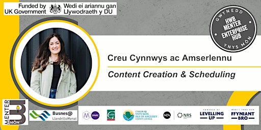 IN PERSON - Creu Cynnwys ac Amserlennu // Content Creation & Scheduling primary image