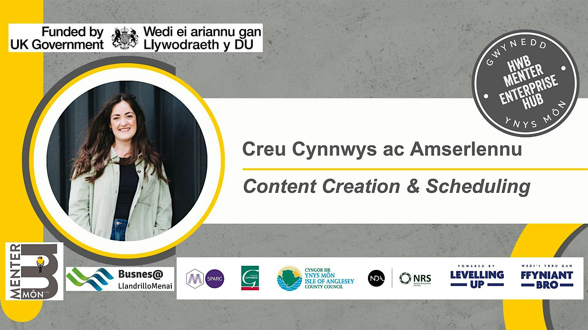 IN PERSON - Creu Cynnwys ac Amserlennu // Content Creation & Scheduling