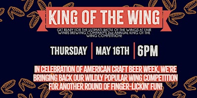 Immagine principale di 2nd Annual King of the Wing at Fair Winds Brewing Co. 
