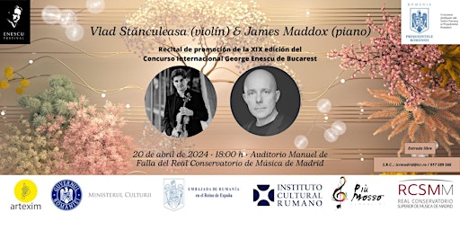 Primaire afbeelding van Recital de Vlad Stănculeasa (violín) y James Maddox (piano)