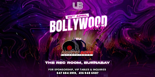 Image principale de Bollywood Night- BURNABY - Upbeats Events