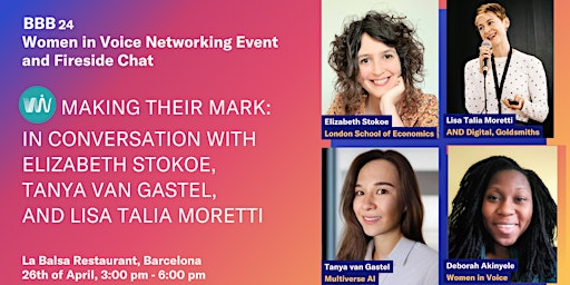Imagem principal de Women in Voice  Fireside Chat and Networking Event