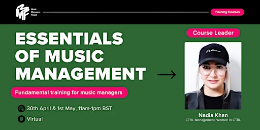 Image principale de Essentials of Music Management April 2024 (ONLINE)