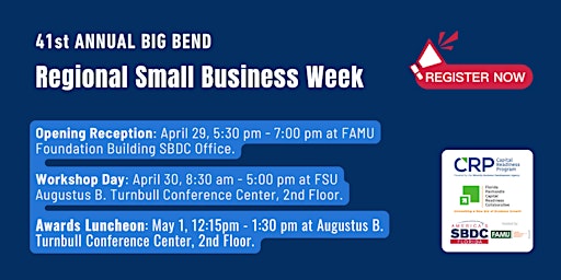 Imagen principal de 41st Big Bend Regional Small Business Week