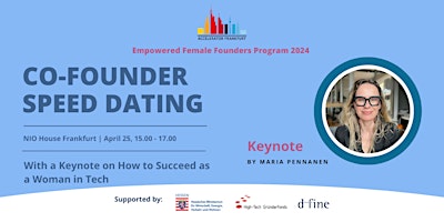 Hauptbild für Co-Founder speed dating and how to succeed as a woman in tech