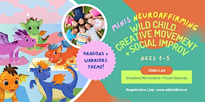 Imagem principal do evento MINIS Neuroaffirming Creative Movement + Social Improv  (ages 1-5)