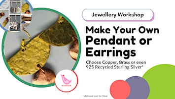Make your own Pendant or Earrings  - jewellery-making with Sarah in Windsor primary image