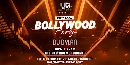 Primaire afbeelding van BOLLYWOOD NIGHT - TORONTO - BY UPBEATS EVENTS