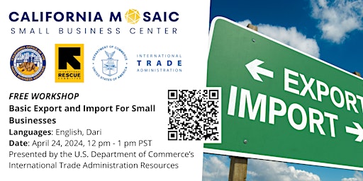 FREE Online Workshop: Basic Export and Import For Small Businesses primary image
