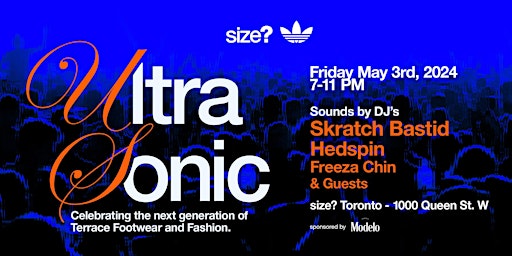 Imagem principal do evento 'Ultra Sonic' presented by size? & adidas