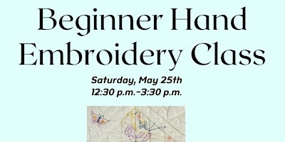 Imagem principal do evento Beginner Hand Embroidery