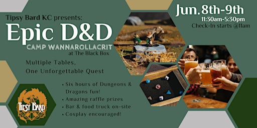 Imagem principal do evento Epic D&D: Camp Wannarollacrit  (June 8th)