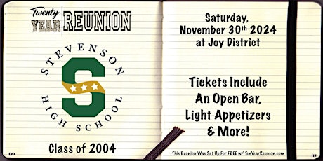 Stevenson Class of 2004: Twenty Year Reunion primary image