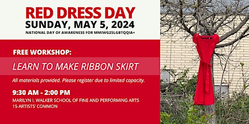 Imagem principal do evento Red Dress Walk - Ribbon Skirt Workshop