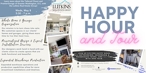 The Lutkins Group Happy Hour & Tour of The Tailored Closet/PremiereGarage primary image