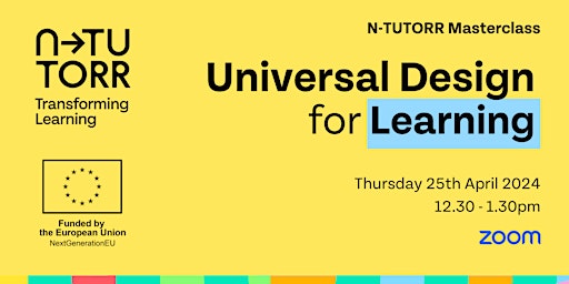 Universal Design for Learning | N-TUTORR Masterclass April 2024 primary image