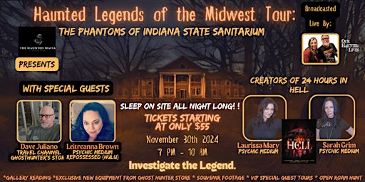 Immagine principale di Haunted Legends of the Midwest:  The Phantoms of Indiana State Sanitarium 