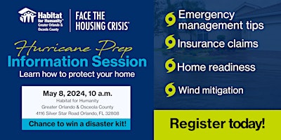 Immagine principale di Hurricane Preparedness Information Session - Orlando 
