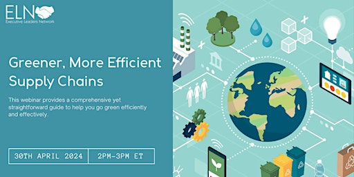 Imagem principal do evento Webinar: Greener, More Efficient Supply Chains