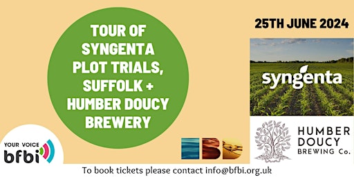 Imagem principal do evento Tour of Syngenta Plot Trials + Humber Doucy Brewery