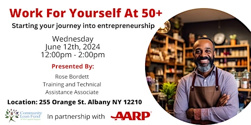 Imagem principal do evento AARP Work For Yourself at 50+