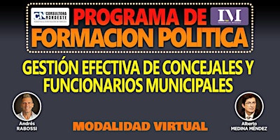 Imagen principal de FORMACIÓN POLITICA-GESTIÓN EFECTIVA CONCEJALES Y FUNCIONARIOS MUNICIPALES