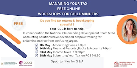 Managing Your Tax workshops for childminders