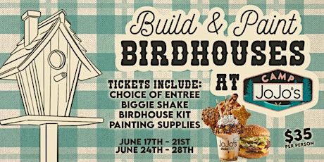 Build & Paint Birdhouses at Camp JoJo’s Naperville!