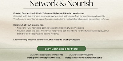 Network & Nourish with Melissa & Heather primary image