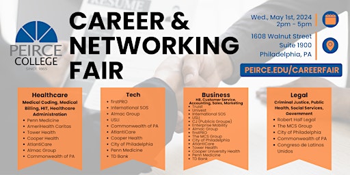 Primaire afbeelding van Career & Networking Fair Spring 2024