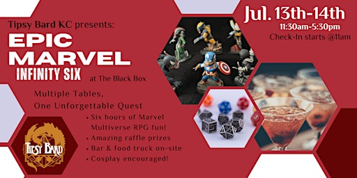Imagem principal do evento Epic Marvel: Infinity Six  (July 13th)