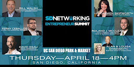 Primaire afbeelding van SD Networking Events  - Entrepreneur Summit