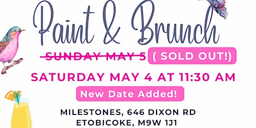 Immagine principale di Mother’s Day special Brunch & Paint - Etobicoke 