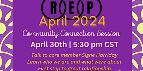 April Community Connection Session