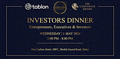 Imagem principal do evento Investors Dinner - Entrepreneurs, Executives and Investors