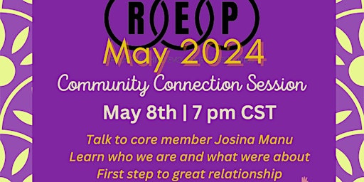 May Community Connection Session primary image