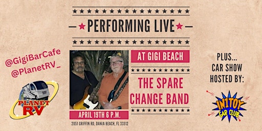 Imagem principal do evento The Spare Change Band Perform LIVE, Food Trucks, Bar and Car Show