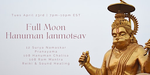Primaire afbeelding van Hanuman Janmotsav (3 hours) Virtual & In Person