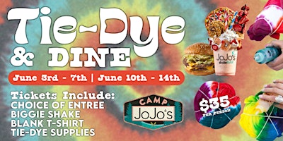 Tie-Dye & Dine at Camp JoJo's Naperville! primary image