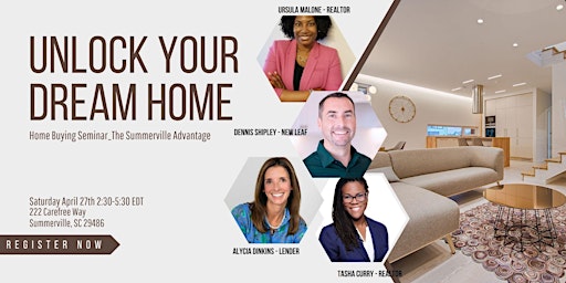 Imagem principal do evento Unlock Your Dream Home_Home Buyer Seminar