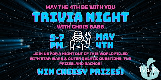 Primaire afbeelding van May the 4th be with you Trivia Night