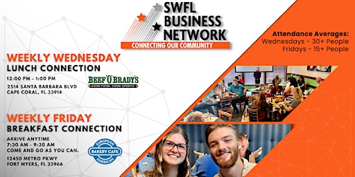 Primaire afbeelding van SWFL Business Network Weekly Wednesday Networking Meeting