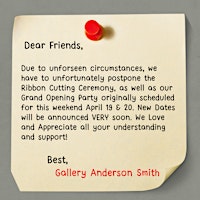 Imagem principal do evento Grand Opening of Gallery Anderson Smith's Second Location!