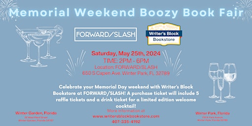 Imagem principal do evento Memorial Weekend Boozy Book Fair