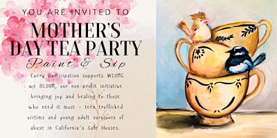 Image principale de Mother's Day Tea Time Paint and Sip - Birdy Teacups
