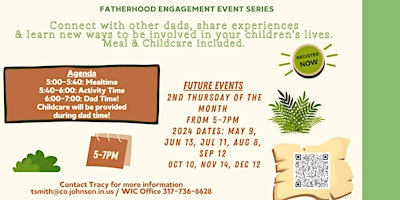 Primaire afbeelding van Fatherhood Engagement Monthly Group Get Togethers