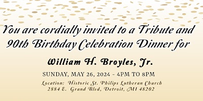 Imagem principal do evento Tribute and Birthday Celebration Dinner for William H. Broyles, Jr.