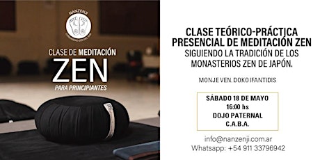 Clase de Meditación Zen para principiantes. Mayo-Dojo Paternal, C.A.B.A.