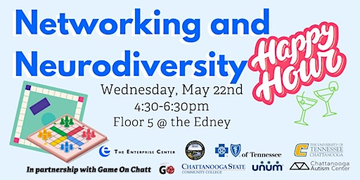 Primaire afbeelding van Networking & Neurodiversity—A Different Kind Of Happy Hour - May 22nd