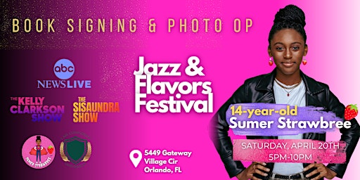 Imagen principal de Sumer Strawbree Book Signing at the Jazz and Flavors Festival